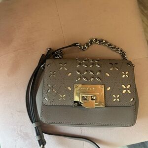 Michael Kors Gray Quilted Crossbody Bag